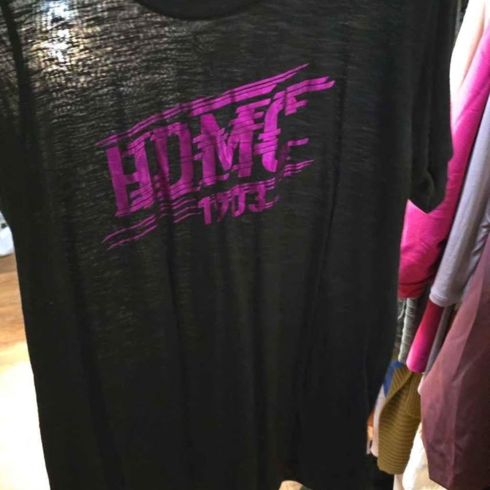 Harley Davidson Black Graphic Tee with Purple Print